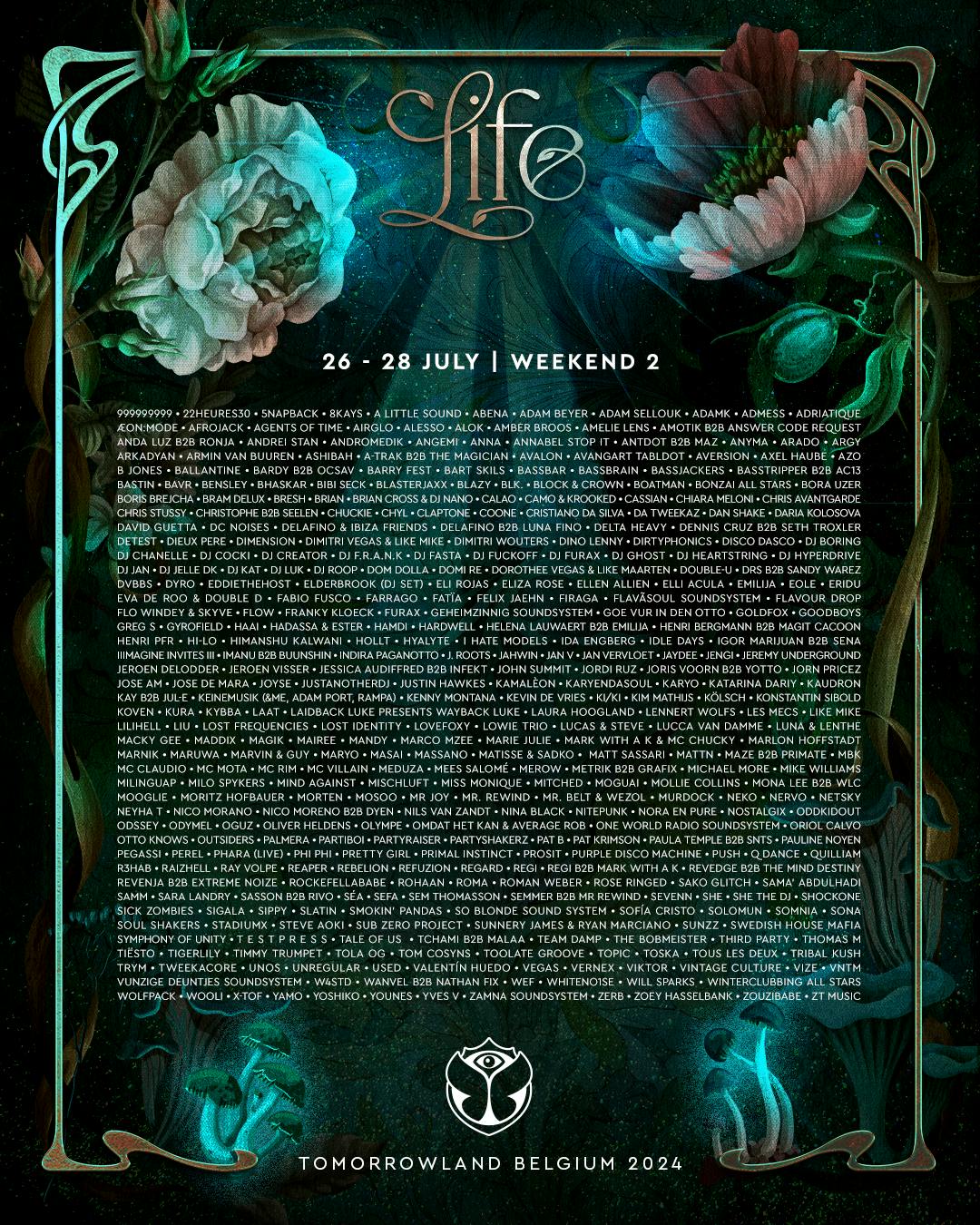Discover the full Line-Up and Timetable for Tomorrowland